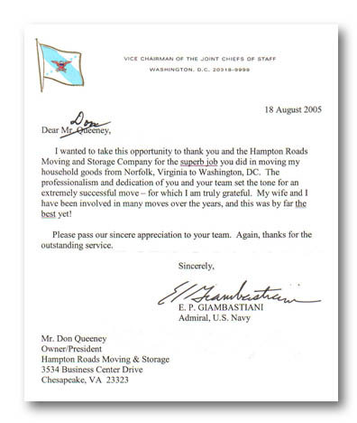 The Admiral's Letter